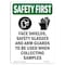 Signmission OSHA SAFETY FIRST Sign, Face Shields Safety W/ Symbol, 18in X 12in Aluminum, 12" W, 18" H, Portrait OS-SF-A-1218-V-11112 - alternate 1